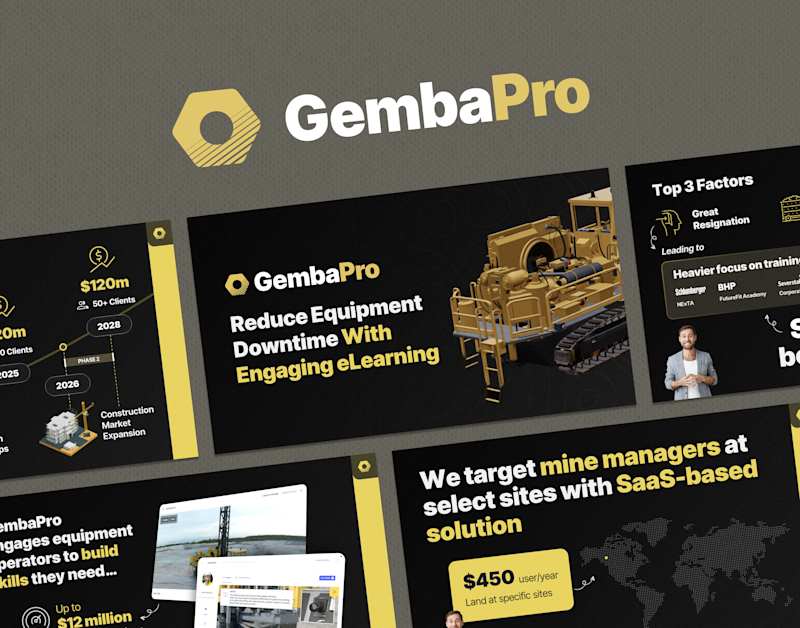 Cover image for GembaPro EdTech Pitch Deck Design