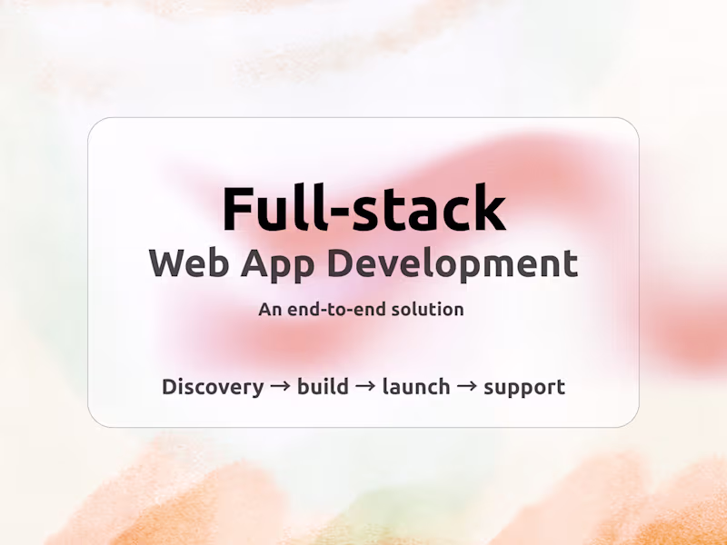 Cover image for Web App Development