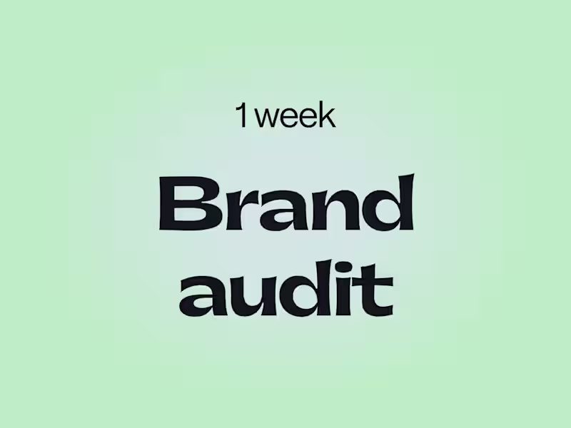 Cover image for 1 Week design and strategy audit 