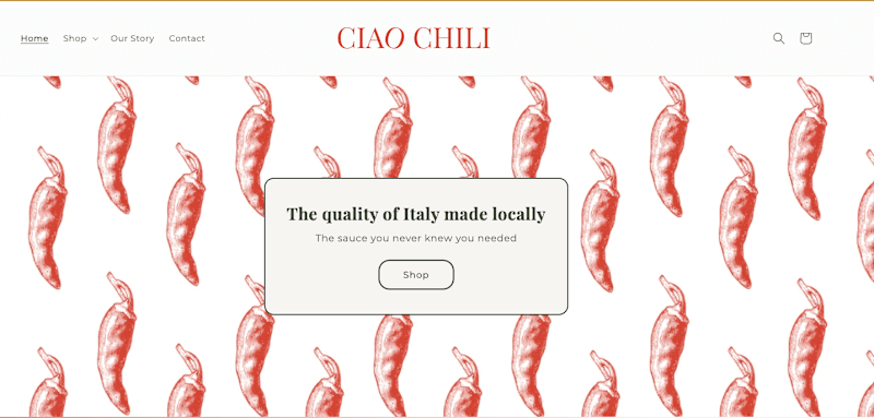 Cover image for Ciao Chili | Shopify Web Design 