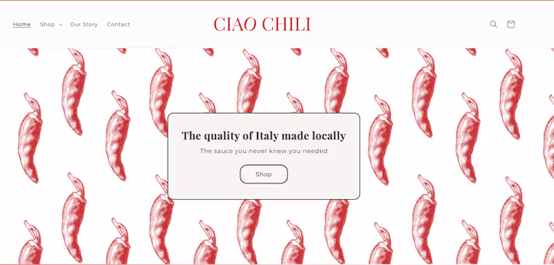 Cover image for Ciao Chili | Shopify Web Design 