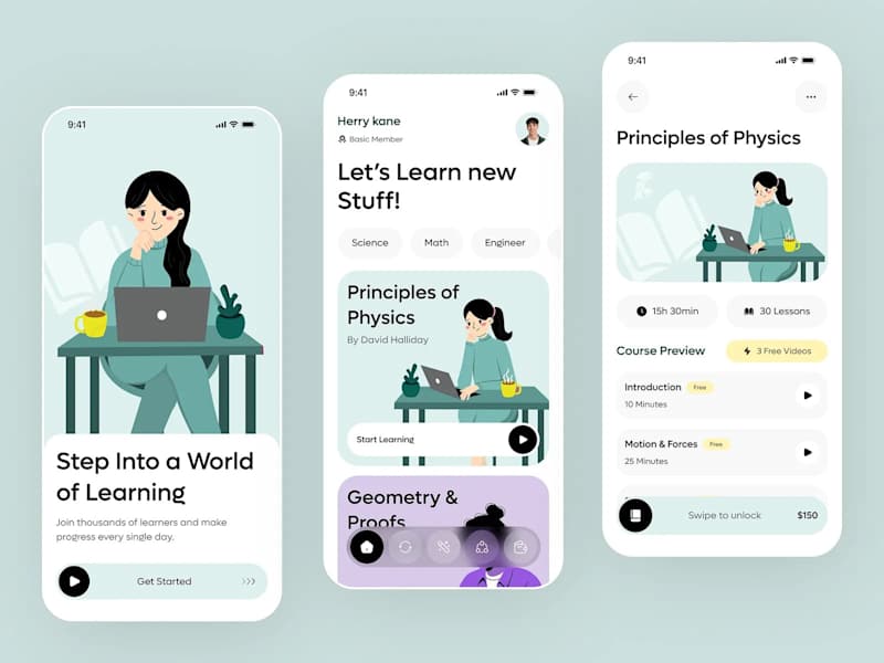 Cover image for E-Learning App – Interactive Learning Experience