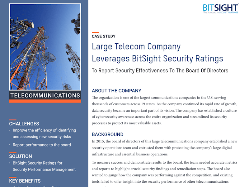 Cover image for Large Telecom Case Study