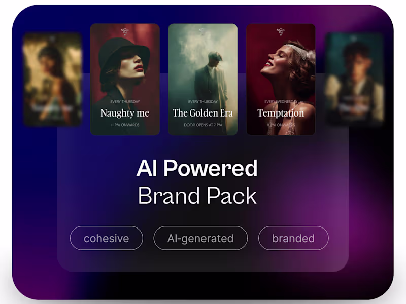 Cover image for AI branding, visual identity design, logo + brand visuals