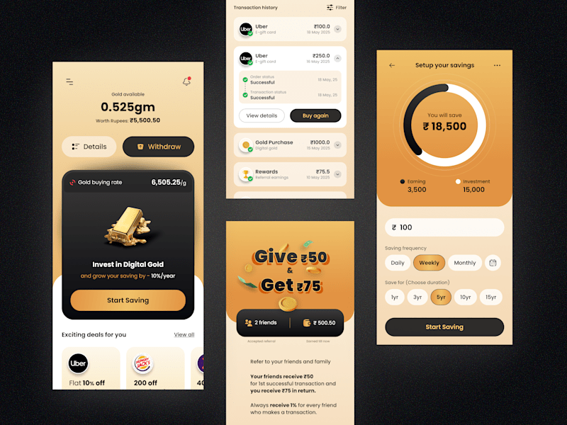 Cover image for Designing Trust: Digital Gold Investment App