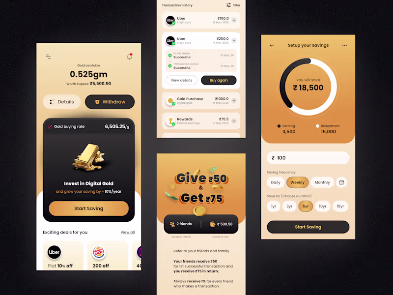 Cover image for Designing Trust: Digital Gold Investment App
