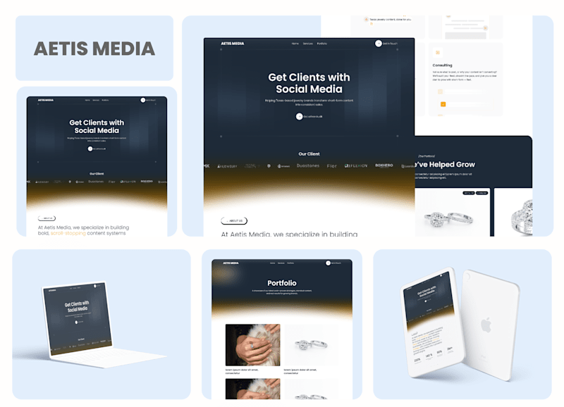 Cover image for Aetis Media Website Design and Development