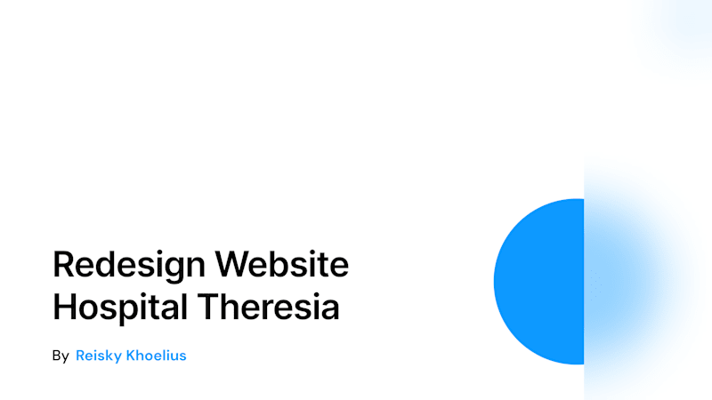 Cover image for REDESIGN WEBSITE HOSPITAL THERESIA