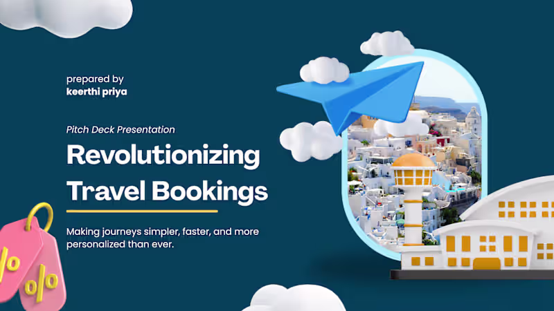 Cover image for Designed a modern, AI-powered pitch deck for a global travel...
