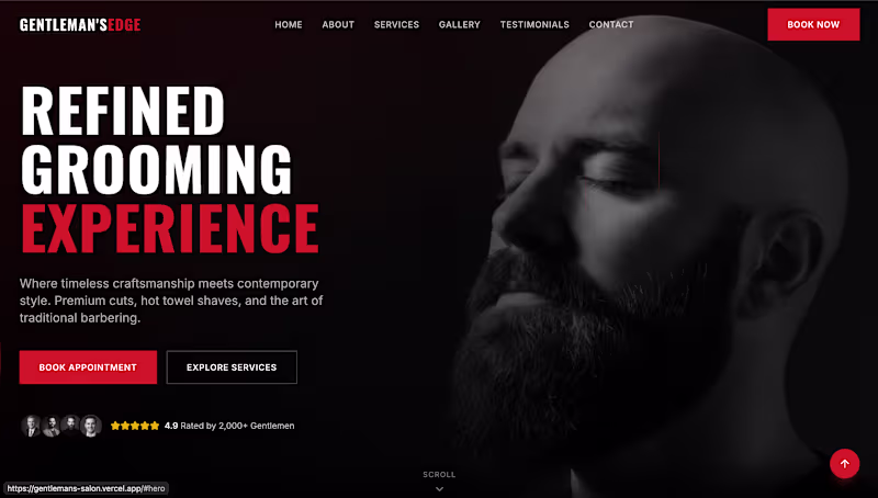 Cover image for Gentleman's Edge - Premium Barbershop