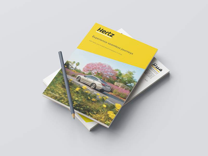 Cover image for A5 Notepad Design for Hertz – Car Rental Services (Libya)