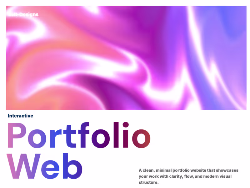Cover image for Portfolio Website Design
