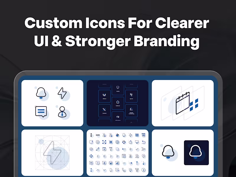 Cover image for Custom Icon Design for Stronger Brand Identity & UI Clarity
