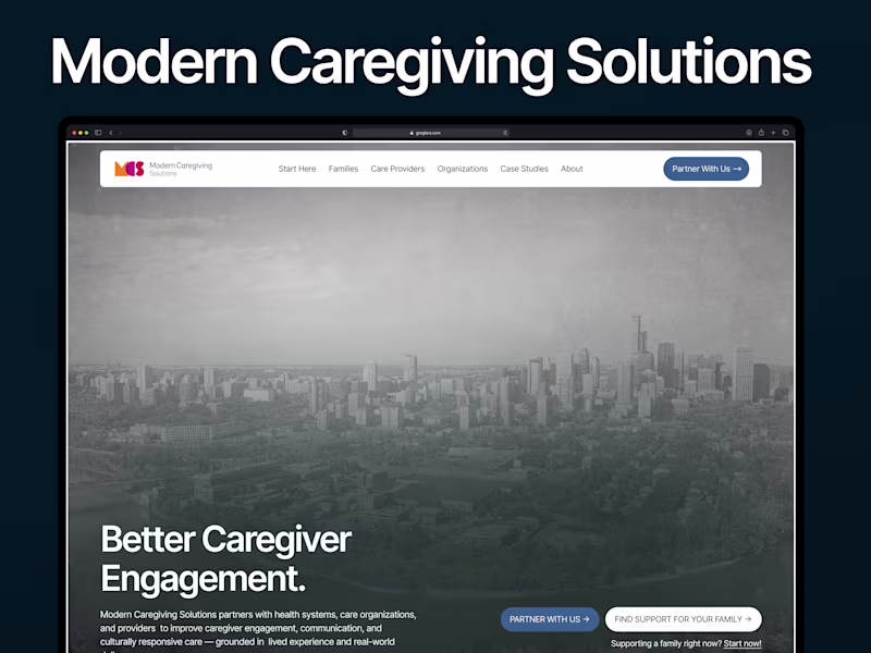 Cover image for Moderncaregiving Website Redesign