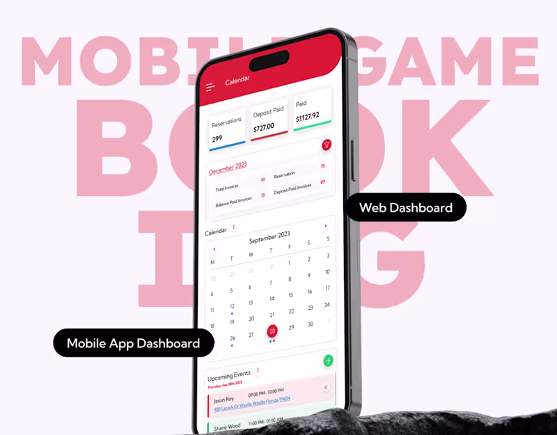 Cover image for Designed a web and mobile dashboard for Rolling Video Games ...