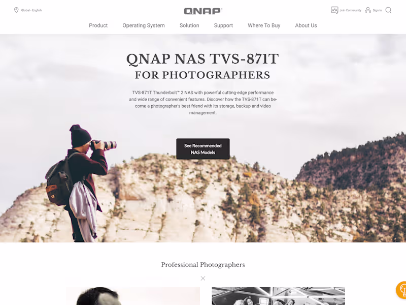 Cover image for QNAP 871T | Landing Page