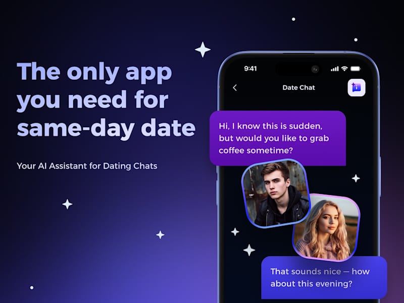Cover image for AI Assistant for Dating - Mobile App UI/UX Design
