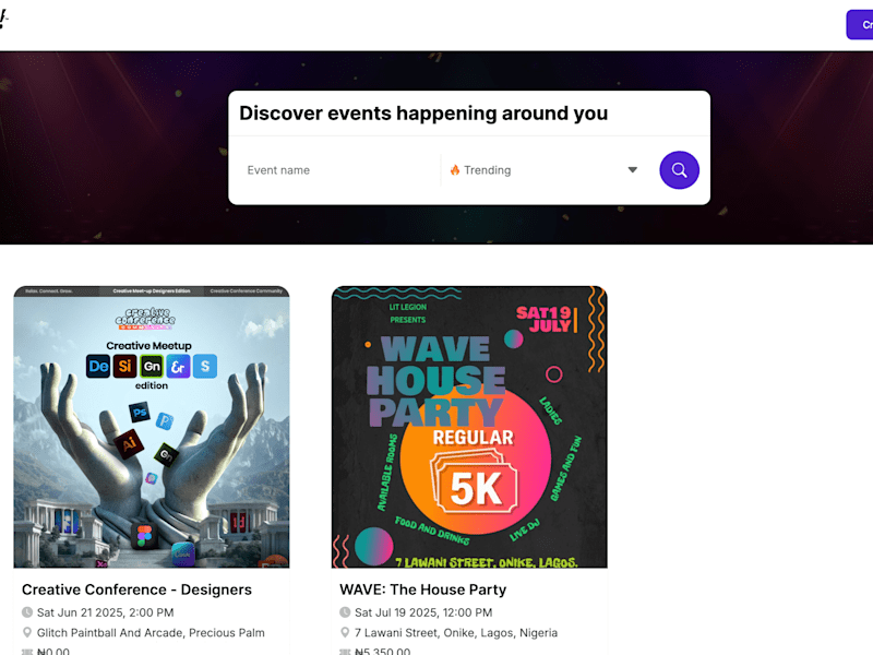 Cover image for Legggo ticketing website