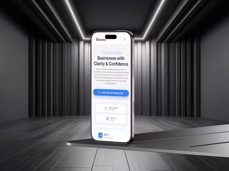 Cover image for Responsive Consulting Website Design | UIUX | About us