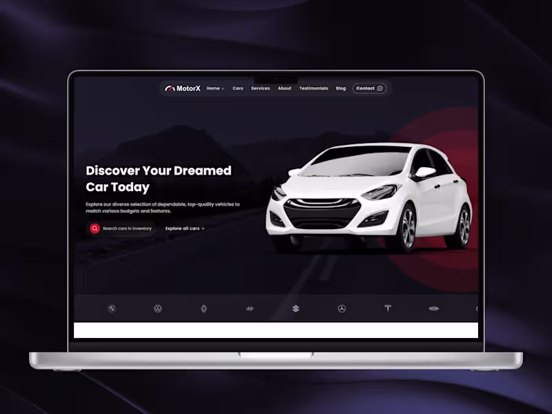 Cover image for MotorX Framer Design for Car Dealerships