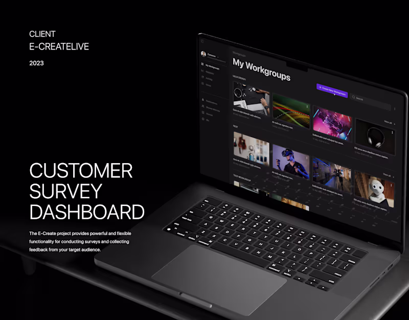 Cover image for E-Create Dashboard