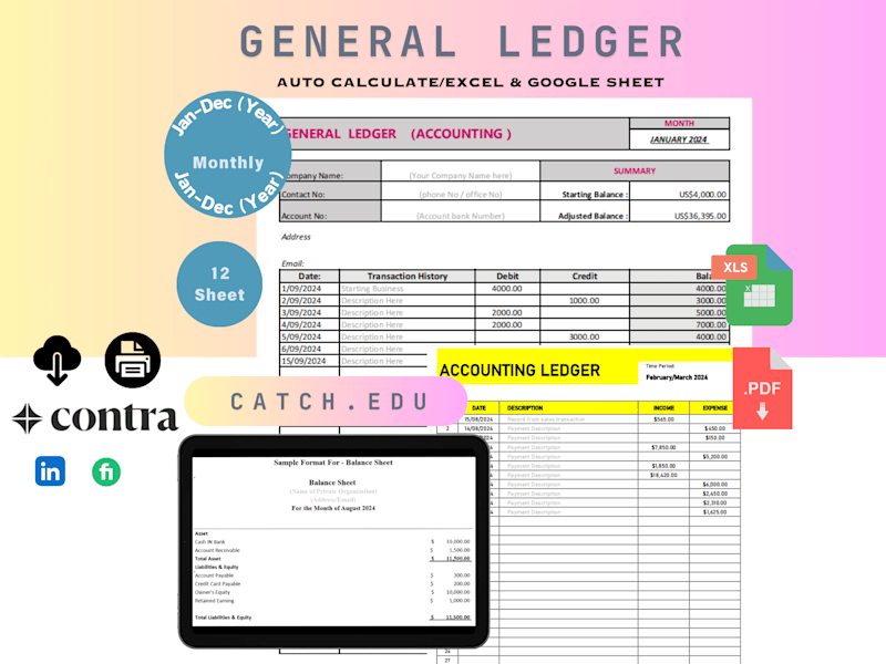 Cover image for Custom Excel Ledger Creation – Track Expenses & Profits Easily