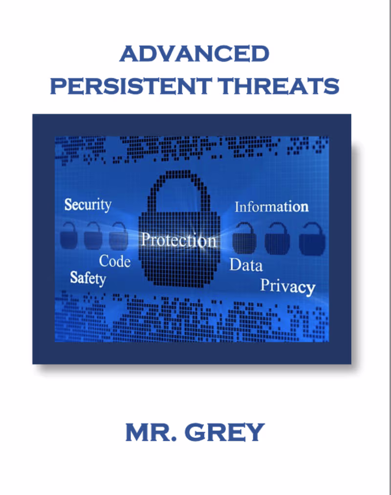 Cover image for Cybersecurity eBook - Advanced Persistent Threats {APTs}