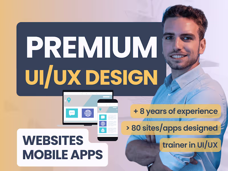Cover image for UI/UX Design Prototype for your Website, App or SaaS