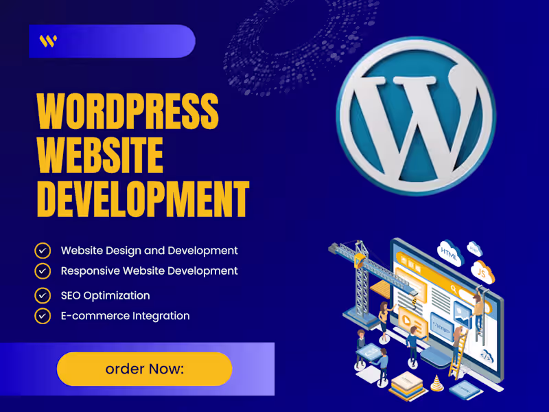 Cover image for I will design wordpress website, development website