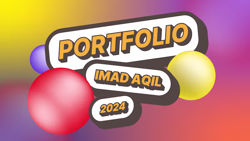 Cover image for Portfolio 2024 Imad Aqil