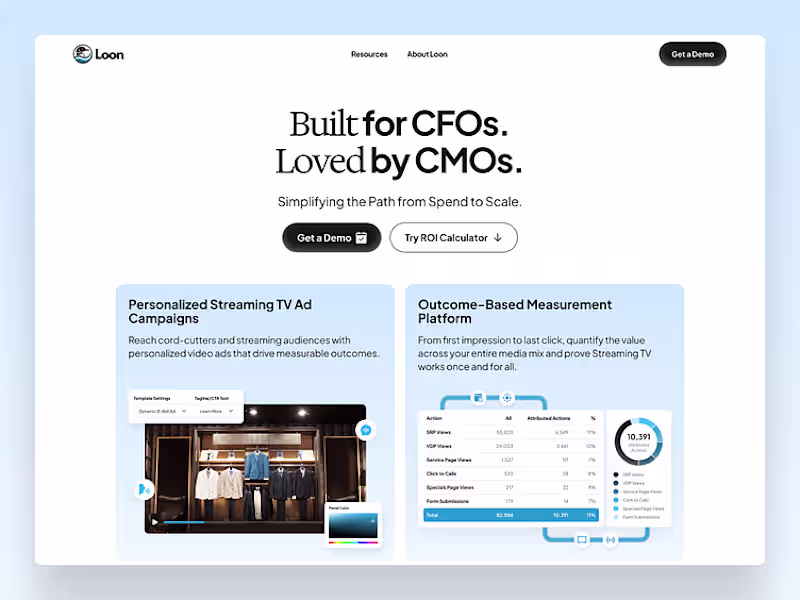 Cover image for Loon Advertising Website Design + Development in Framer