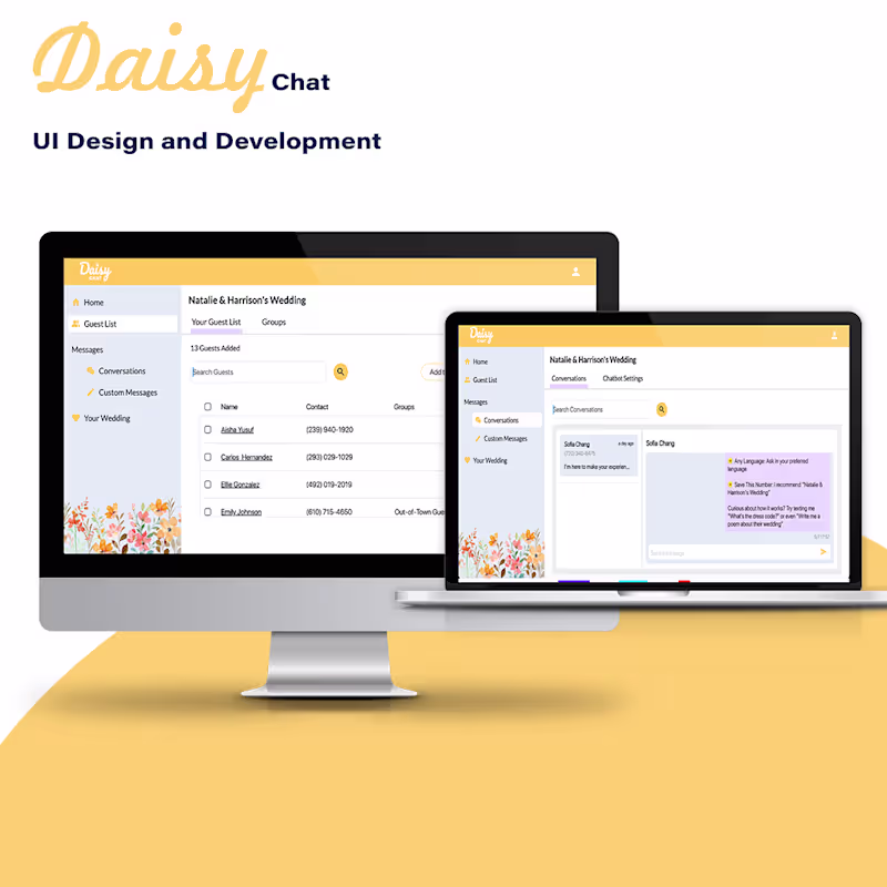 Cover image for DaisyChat Wedding Planning App Development