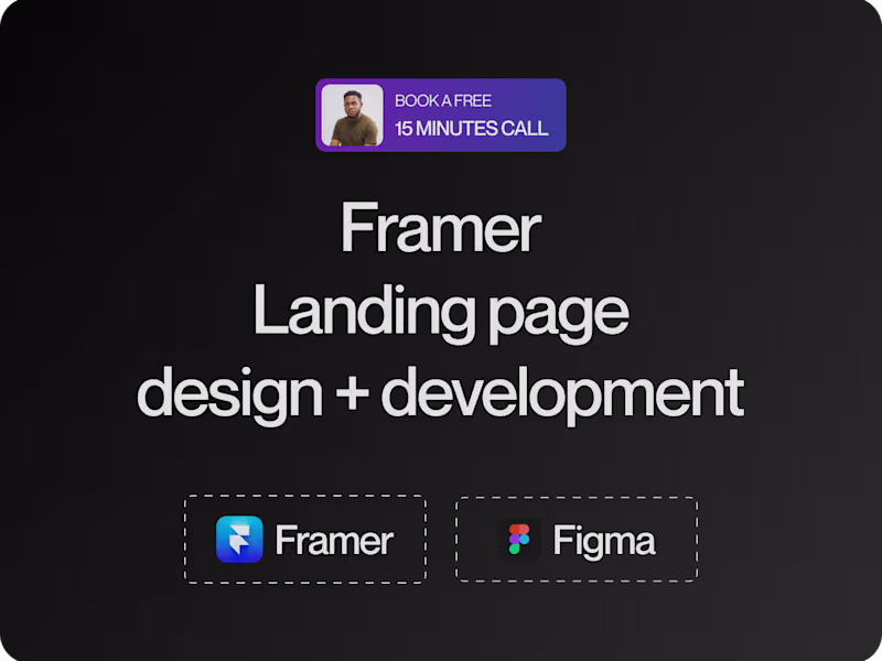 Cover image for Framer landing page design and development