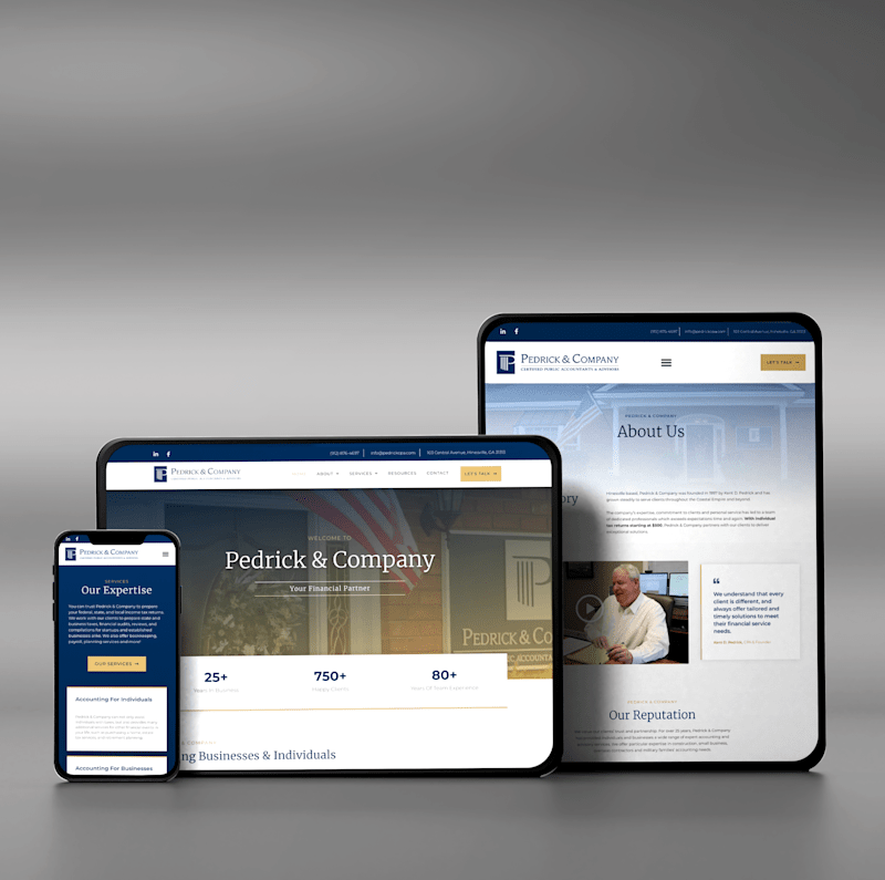 Cover image for Website Design & Development: Pedrick CPA