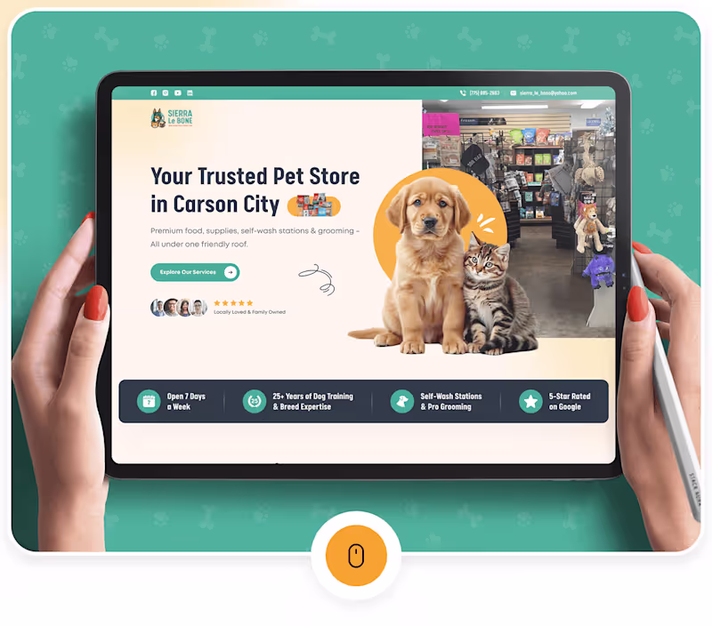 Cover image for Pet Care & Shop Website Design