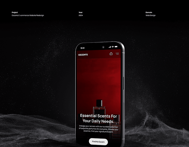 Cover image for Escents Website Redesign :: Behance