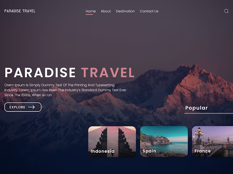 Cover image for Website UI Design