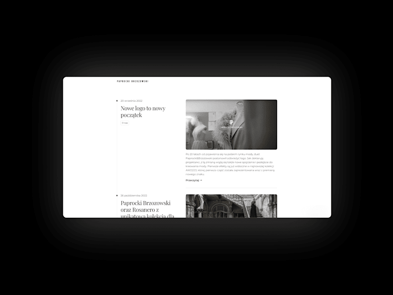 Cover image for Press office for the fashion brand Paprocki Brzozowski