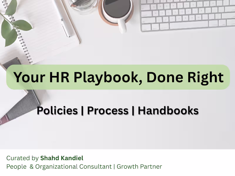 Cover image for HR Policy & Procedure Manual Tailored to Fit Your Business Goals