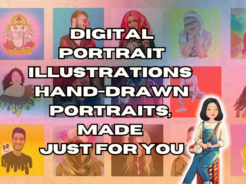 Cover image for Hand-Drawn Digital Portraits