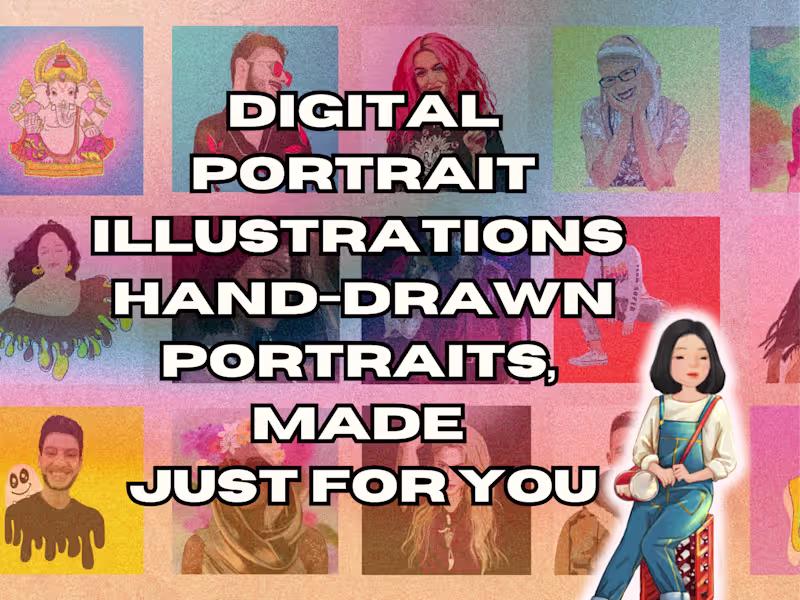Cover image for Hand-Drawn Digital Portraits