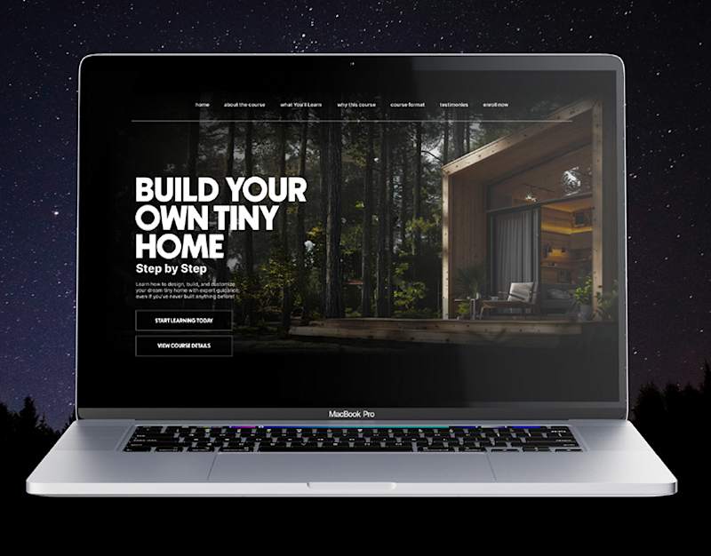 Cover image for DIY Tiny Home Course Landing Page Design