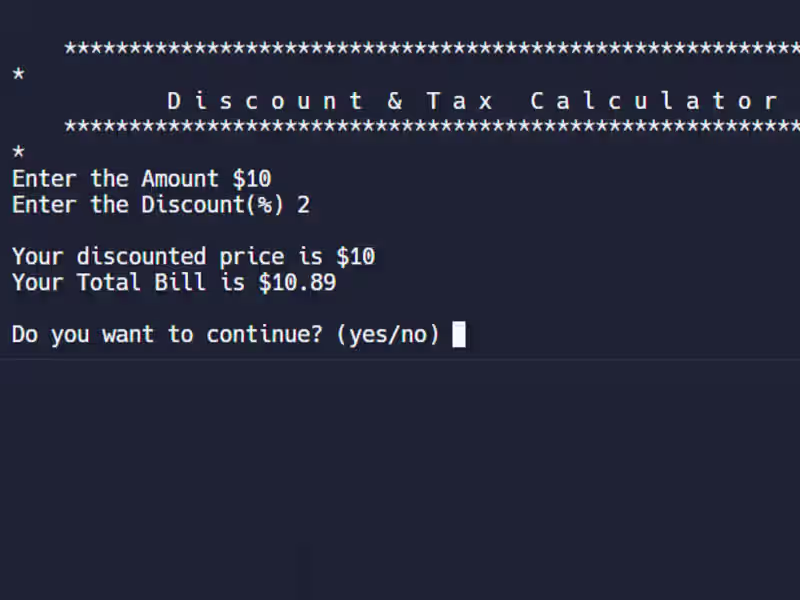 Cover image for Discount Calculator