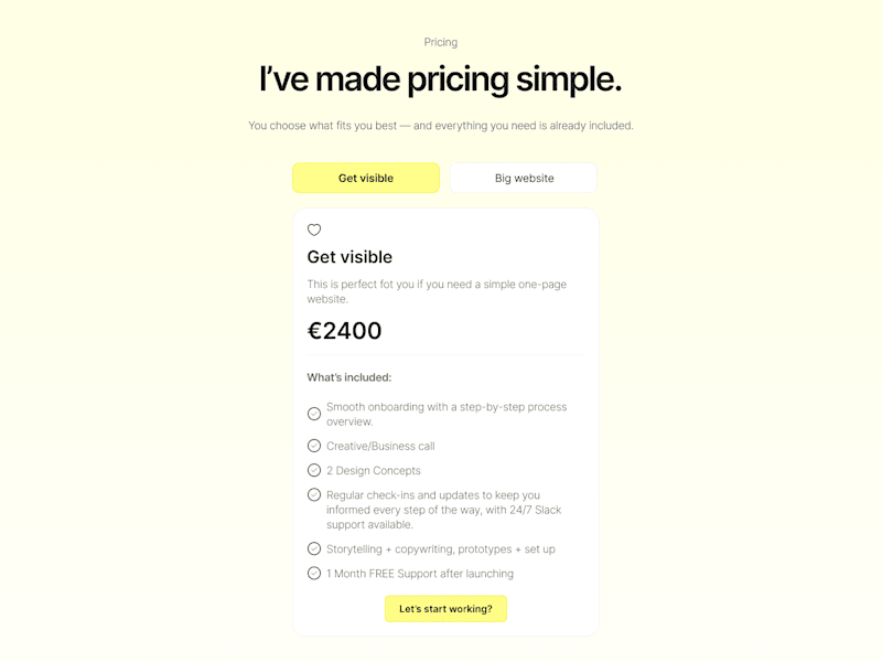 Cover image for Design - Pricing