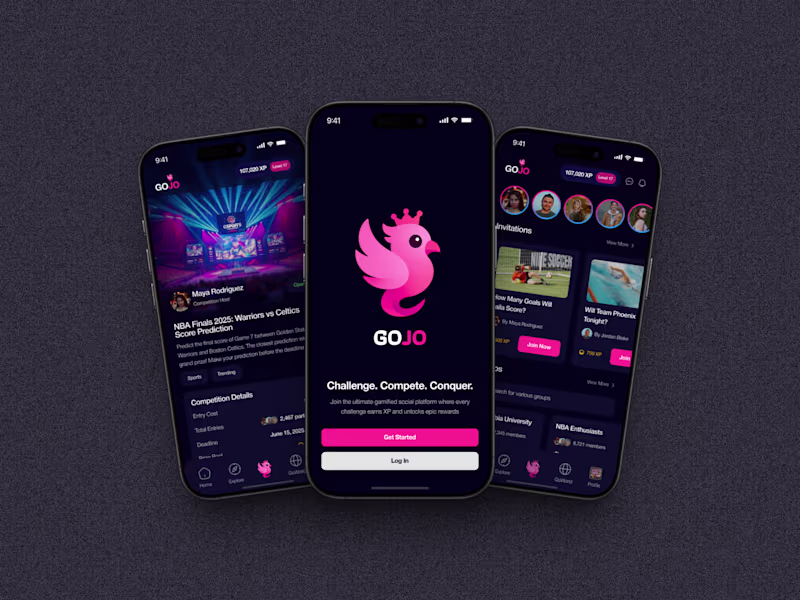 Cover image for Gojo is a gamified social app :where users join and create c...