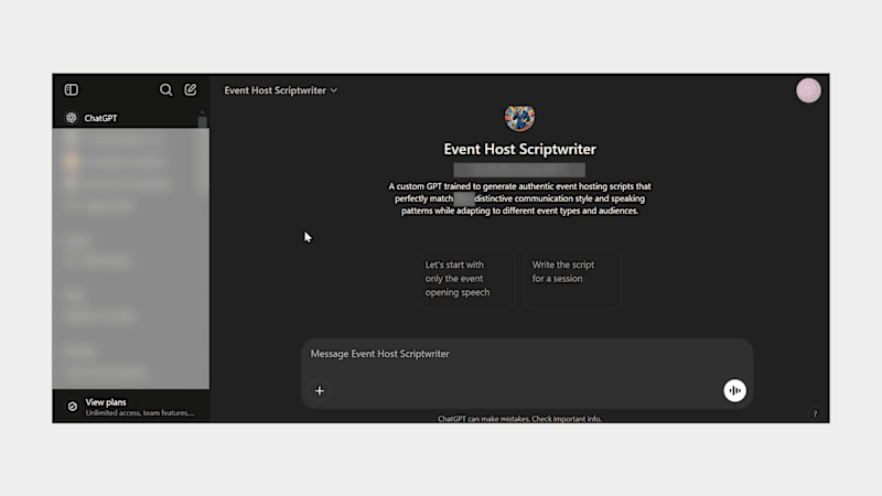 Cover image for Event Scriptwriting Assistant | Custom GPT