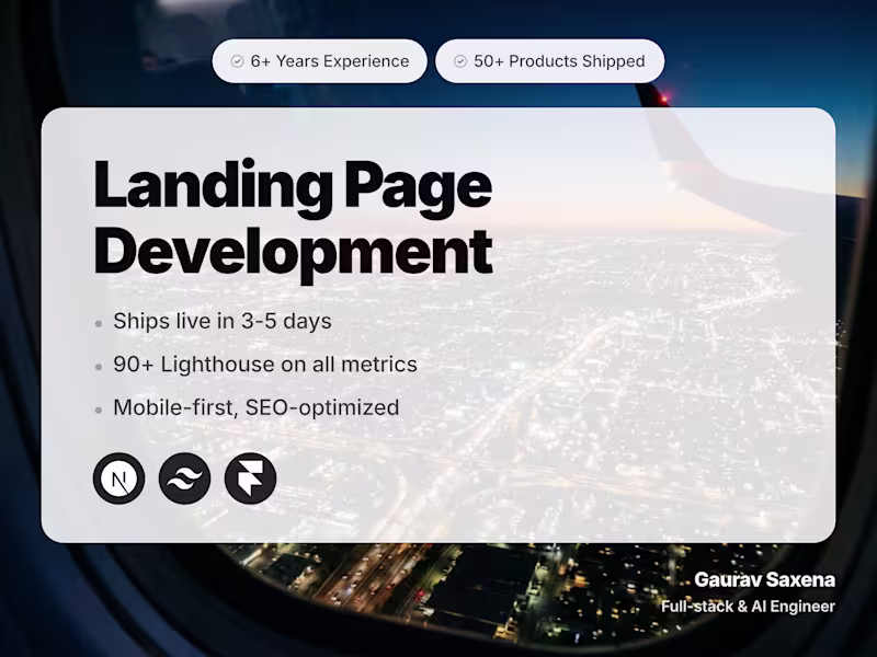 Cover image for Landing Page Development