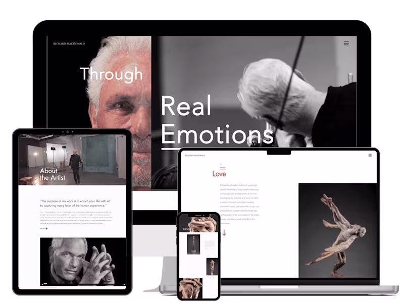 Cover image for Webflow Web Development - Richard Macdonald - Famous Artist