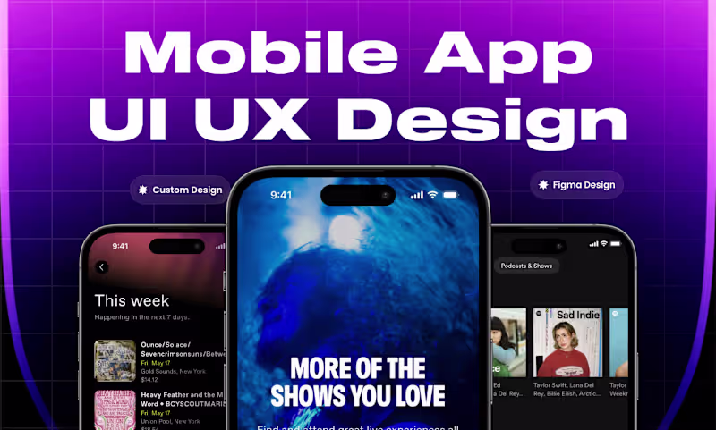 Cover image for Mobile App UI UX and Website UI UX design