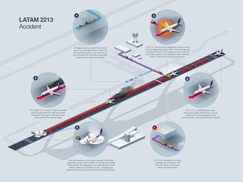 Cover image for Infographics of detailed airplane incidents